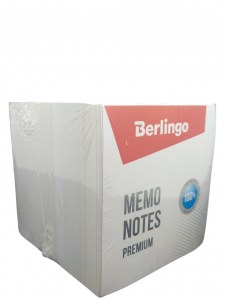Блок для записей Berlingo, непроклеенный, куб 9х9х9 см, белый.
