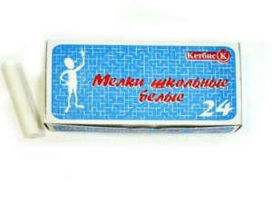 Мелки школьные, белые, 24шт, Кетбис