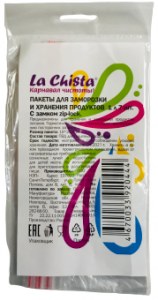Пакеты для заморозки La Chista c замком zip-lock, 1л./7шт