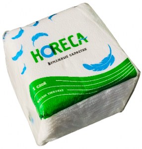 Салфетки бумажные HORECA Premium однослойные, белые, 100шт.