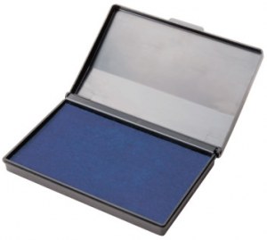 Штемпельная подушка Attomex 110x70 мм, на водной основе, синяя