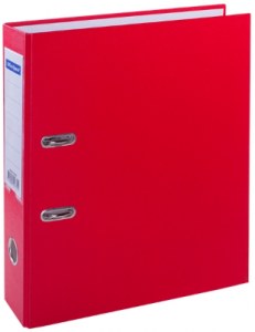 Папка-регистратор для хранения документов OfficeSpace 70мм, бумвинил, красная