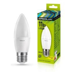 Лампа светодиодная ERGOLUX LED-C35-11W-E27-3K 220В 11Вт E27 3000K теплый белый
