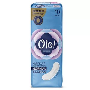 Ola! Прокладки Classic Normal мягкая поверхность без крылышек, 10 шт