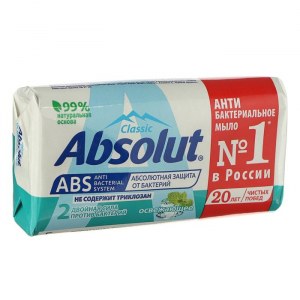Мыло туалетное Absolut Classic Освежающее, 90 гр.
