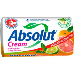 Мыло туалетное Absolut Cream Грейпфрут и бергамот ,90 гр
