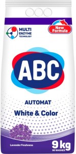 Стиральный порошок ABC Лаванда для цветного и белого белья ,9 кг
