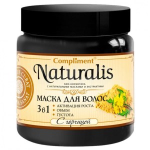 Маска для волос Compliment Naturalis 3 в 1 с горчицей,500 мл