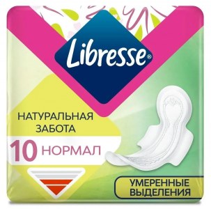 Гигиенические прокладки Libresse Natural Care Ultra Clip Normal 10 шт