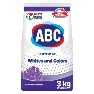Стиральный порошок ABC Лаванда, для цветного и белого белья , 3 кг