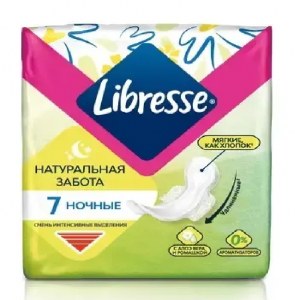 Гигиенические прокладки Libresse Natural Care ночные 7 шт