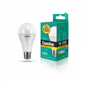 Лампа CAMELION Е27 13Вт 3000K 1075Лм 220В LED13-A60/830/E27 теплый