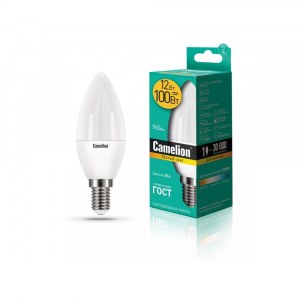 Лампа CAMELION Е14 12Вт 3000K 990Лм LED12-C35/830/E14