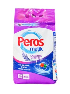 Стиральный порошок Peros, лаванда, для цветного белья, 3 кг