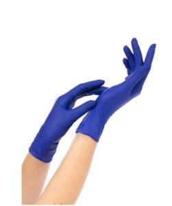 Перчатки одноразовые (цвет Голубой)