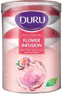 Мыло DURU Fresh Sensations Цветочное облако, 4*110 гр.
