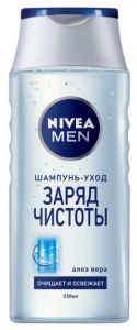 Шампунь NIVEA MEN Заряд чистоты с алоэ вера, 250мл.