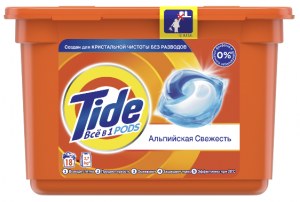 Капсулы для стирки Tide Альпийская свежесть, 18 шт.