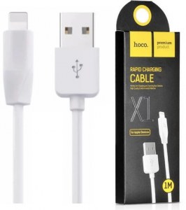 Кабель USB Hoco X1for Lightning 2.4А белый, 1м