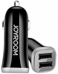Автомобильное зарядное устройство JOYROOM C-M216А 2 USB 3.1A+кабель Type-C, черное