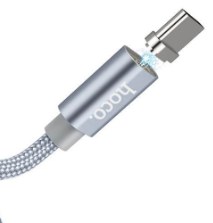 Кабель USB Hoco U40A магнитный for Type-C 2.0А , серый, 1м