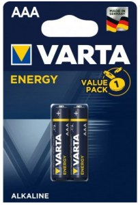 Комплект батареек VARTA AAA (LR03) 1.5V алкалиновые, 2шт.