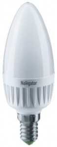 Лампа светодиодная Navigator C37-7Вт-Е14-6.5К