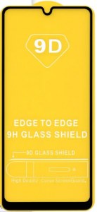 Стекло защитное 9D Full glue MQ Samsung A31 (2020) без упаковки черное